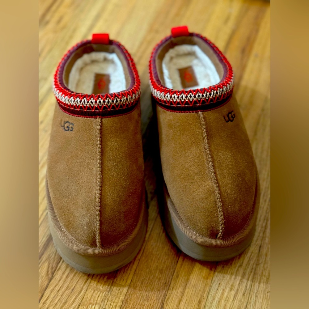 Tazz chestnut Ugg’s lightly worn only once! I paid $207 (including tax).